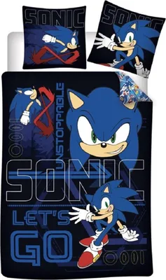 Zdjęcie produktu dla Poszwa na kołdrę Sonic Lets Go - 65 X 65 cm polibawełna