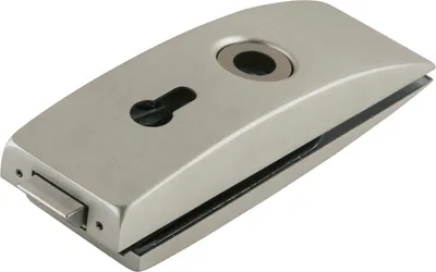 Image de DORMA Serrure Studio Arcos PZ avec changement, verre 8 mm, alu effet inox (24.202) | Ferrure de porte en verre - Accessoires dormakaba