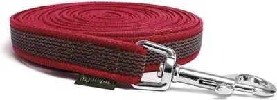 Produktbild von Mystique® Gummierte Schleppleine 20mm mit Handschlaufe Standard Karabiner weinrot 20m