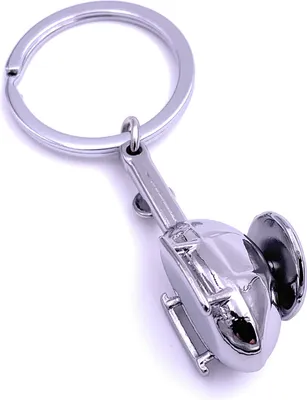 Imagen del producto de Onwomania, helicóptero, llavero, plateado, metal