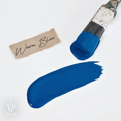 Produktbild von Mat Natural Vintage Paint Kreidefarbe – Möbelfarbe Matt | Wasserbasiert VOC-arm EN 71-3 EU Ecolabel | 65+ Farben | Shabby Chic & Vintage Look - 700 ml - Warm Blau