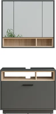 Produktbild von Badmöbel-Set Vicco Beatrice Anthrazit/Sonoma 2-teilig, Model 55783