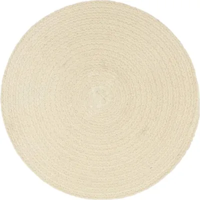 Produktbild von vidaXL Tischsets 4 Stk. Natur 38 cm Rund Baumwolle