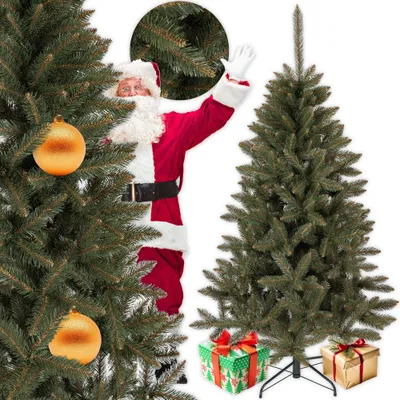 Produktbild von Künstlicher Weihnachtsbaum 180 cm Kaukasische Tanne Grün mit Metallständer