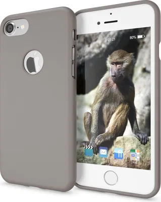 Produktbild von Apple iPhone 7 Handy Hülle von NALIA, Slim Silikon Neon Case Dünnes Phone Cover Grau