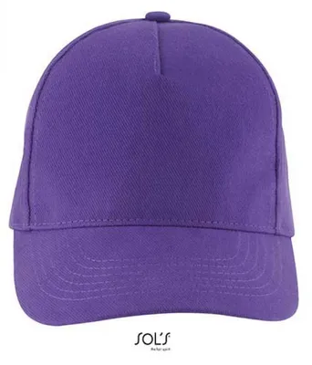 Produktbild von SOLs 00594 | Five Panels Cap Long Beach / Verstellbarer Metallverschluss - Farbe: Dark Purple - Größe: One Size