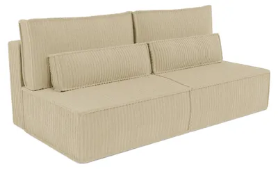 Produktbild von Sofa LINO mit Schlaffunktion, Schlafsofa, Wohnzimmersofa, Couch, Soffa, Bettsofa, Kordstoff – Braun TILIA 11
