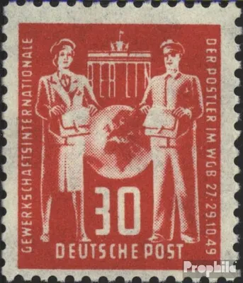 Produktbild von Briefmarken DDR 1949 Mi 244 gestempelt Gründungskonferenz der Postgewerkschaft