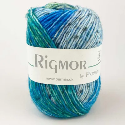 Immagine prodotto di Rigmor di Permin – Lana Superwash 100% (colore: verde/cobalto)
