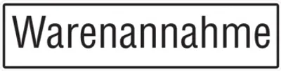 Produktbild von Dreifke® Hinweisschild, Warenannahme, Alu geprägt | Alu geprägt | 800x200 mm,...