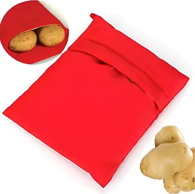 Obrázek produktu pro 2 ks sada Potato Express – sáček na pečení brambor v mikrovlnce, na tortilly a kukuřičné klasy (červený)