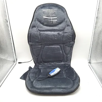 Produktbild von Snailax MEMORY-FOAM Vibration Massage Sitzkissen, Rückenmassagekissen mit Wärme, 2 Wärmestufen & 6 Vibrationsmassageknoten, Sitzmassagegerät für Home Office Chair, grau