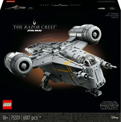Produktbild von LEGO 75331 Star Wars The Razor Crest, Ultimate Collectors Series Set, Raumschiff Modellbausatz für Erwachsene, großes Der Mandalorianer Sammlerstück