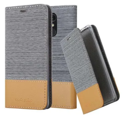 Produktbild von Cadorabo Hülle für LG Q STYLUS Schutzhülle in Grau Handy Hülle Etui Book Case Cover