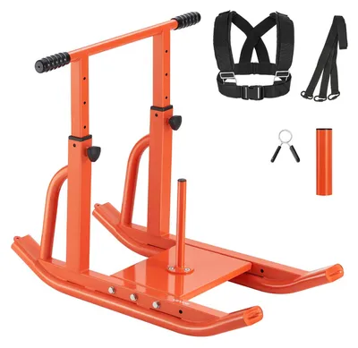 Zdjęcie produktu dla VEVOR Sanki treningowe Power Sled Sanki treningowe siłowe z regulowanym uchwytem do poprawy szybkości podczas ćwiczeń sportowych, kompatybilne z talerzami o średnicy 25/51 mm