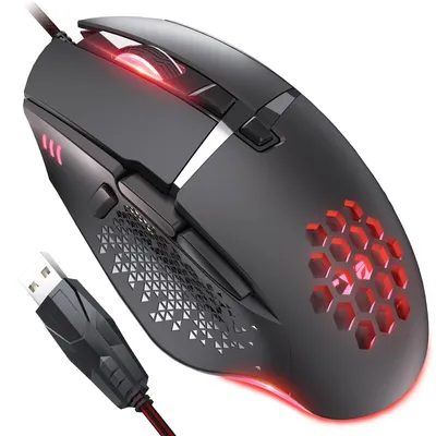 Immagine prodotto di Mouse da gaming cablata, 7200 DPI, RGB, con 8 tasti programmabili