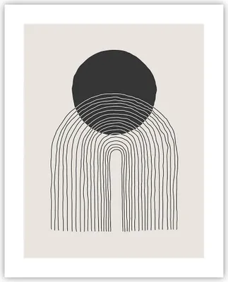 Produktbild von Poster - Poster ohne Rahmen - Boho Abstraktion Geometrie - 40x50 cm - Wand Bild - Wanddeko - Wandbilder - Kunstposter - Wandposter - Bilder - Kunstdruck - Wanddekoration - Wandbild - P2XPA40x50-4747