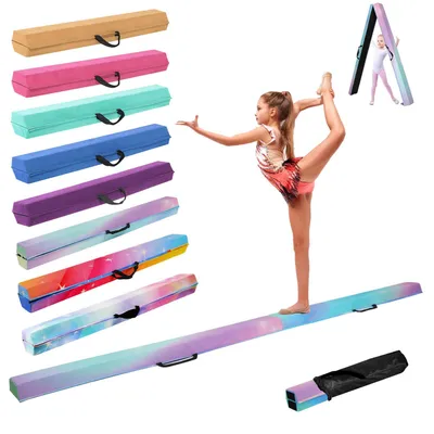 Imagen del producto de Banca de gimnasia plegable, de 300/270/240 cm, con pies de goma antideslizantes, para niños y adultos