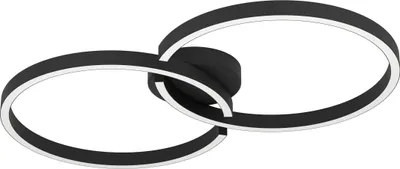 Produktbild von AMANDOLO Wand-/Deckenleuchte Lampe Beleuchtung - L67,5 x B38 x H6,5 cm - schwarz - 19,5W inkl. - IP20