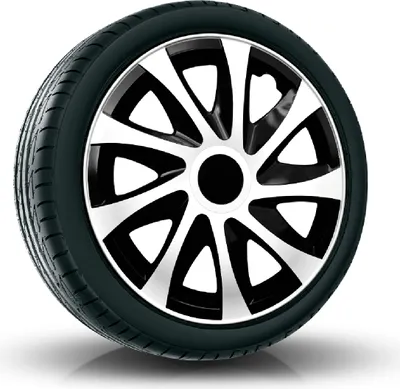 Produktbild von Radkappen Radzierblenden (4Stück) 13 Zoll weiß/schwarz DRACO Z458590