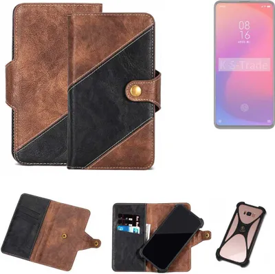 Produktbild von K-S-Trade Handyhülle Schutzhülle Bookstyle Case kompatibel mit Xiaomi Mi 9T Pro Klapphülle Cover Hülle Schutztasche 1x