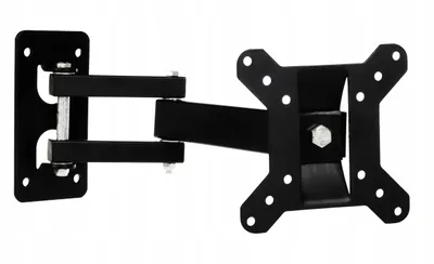 A black TV wall mount is shown against a white background.