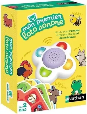 Produktbild von Loto Sonore Premier Age NATHAN, Tiergeräusche, Lernspiel, 2 Spieler, Ab 3 Jahren