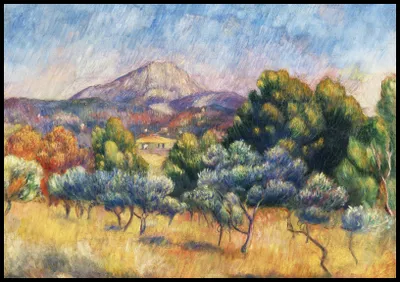 Obrázok produktu pre Plakát 100 x 70 cm Hora Sainte-Victoire, Pierre-Auguste Renoir