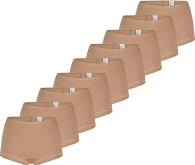Produktbild von sloggi 9er Pack 24/7 Baumwolle Maxi Slip Maximaler Komfort dank weicher Baumwolle, Elastischer Bund für perfekte Passform, Atmungsaktive Materialien für angenehmen Tragekomfort nude 46