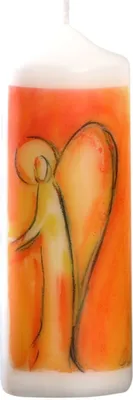 Produktbild von Engelkerze "Schutzengel orange" 170 x Ø 60 mm
