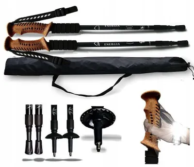 Produktbild von Nordic Walking Stöcke Aluminium 66-135 cm, Teleskop, Antishock, Reflektoren