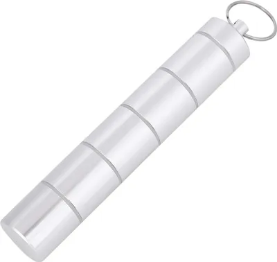 Obrázok produktu pre Mini prenosná krabička na tabletky Vodotesný držiak na fľašu s kľúčovou retiazkou (6 prípadov)