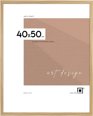 A product image of a picture frame with text overlays.