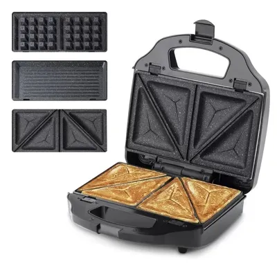 Produktbild von Ufesa Cook&Fun 900W sendvičovač 3 v 1, vymeniteľné dosky