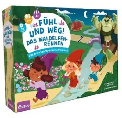 Produktbild von HUCH!, Fühl und Weg! Das Waldelfenrennen, Spannendes Elfen-Spiel, Suchspiel für Kinder, Kinderspiele ab 4, Interaktives Tastspiel, Für 1-4 Spieler ab 4 Jahren