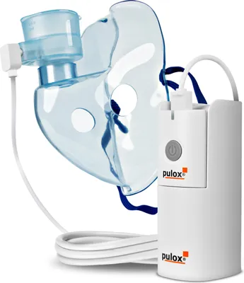 Produktbild von Pulox IN-200 Vapo Portabler Vernebler Nebulizer Inhalationsgerät mit Maske für Erwachsene und Kinder