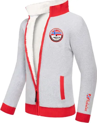 Produktbild von Nebulus Norweger Strickjacke mit Teddyfell STORY Herren, lässige Jacke , vielseitig , P5576 - Herren, grau, XXL