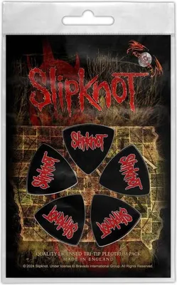 Produktbild von Slipknot Plektren-Set Logo multicolor Bands, Geschenke, Horror Nylon Standard