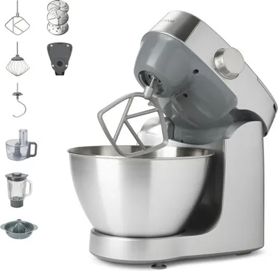 Zdjęcie produktu dla Kenwood Prospero+, 4,3 l, Srebrny, Stal nierdzewna, Obrotowy, 1,6 kg, 0,5 kg, 8 jaj.