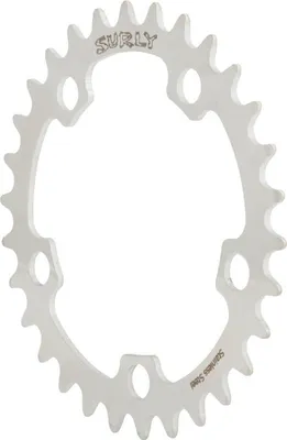 Obrázok produktu pre Surly Ring nerezový reťazový krúžok, 110 BCD, 5 dier, 42 t, do 9 rýchlostí, strieborný