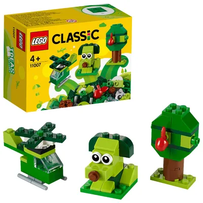 Image de LEGO 11007 Classic Kit créatif vert, kit de démarrage, jouet pour enfants d'âge préscolaire à partir de 4 ans