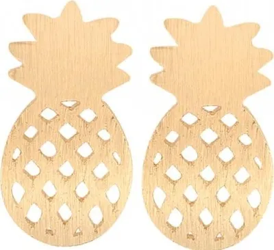 Produktbild von Elegante Ananas Ohrringe in Gold –  und Stilvoll KP2979
