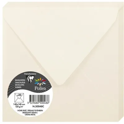 Zdjęcie produktu dla Pyłek Clairefontaine koperta 140 mm, masa perłowa-