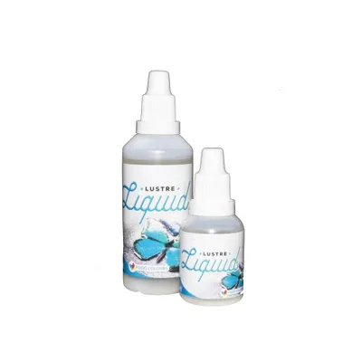 Two bottles of liquid food coloring with butterfly designs on the labels.