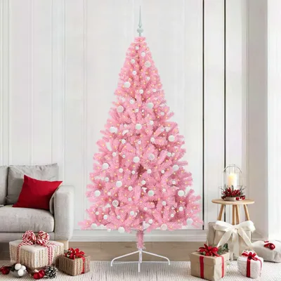 Zdjęcie produktu dla Maison Exclusive – Sztuczna choinka z podświetleniem, różowa, 240 cm, PVC