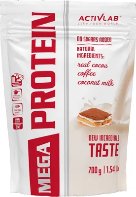 Produktbild von Activlab Mega Protein 700g, Molkenprotein, Kreatin, Taurin - Tiramisu