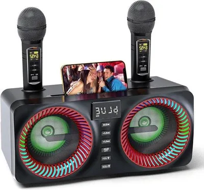 Image de Système de karaoké, haut-parleur Bluetooth 30 W, microphone sans fil, système de sonorisation, fête