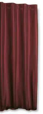 Produktbild von Vorhang bordeaux Kräuselband halbtransparent Wildseiden Optik 140x245 cm