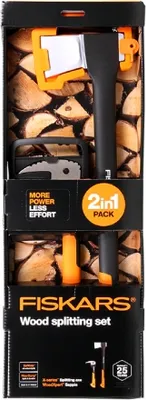 Obrázok produktu pre Fiskars Set Na Štiepanie Dreva 1025438, sekera X21 + sapina XA2 1025438