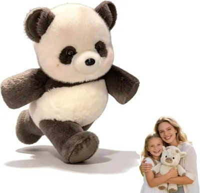 Productafbeelding van Loopende Panda Knuffel, 45 cm – Pluche knuffel met beweegbare poten – Zachte, zwarte panda knuffel